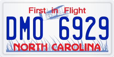 NC license plate DMO6929