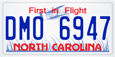 NC license plate DMO6947