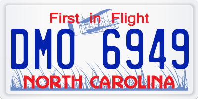 NC license plate DMO6949