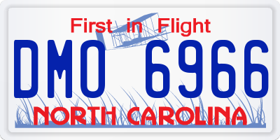 NC license plate DMO6966