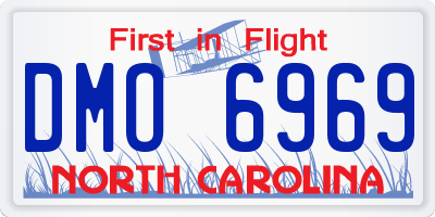 NC license plate DMO6969