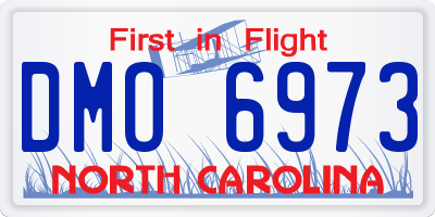 NC license plate DMO6973