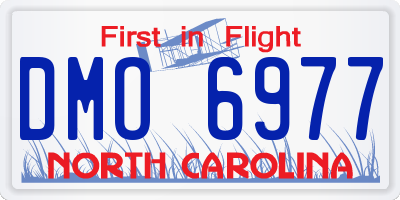 NC license plate DMO6977