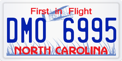 NC license plate DMO6995