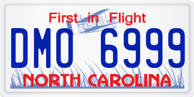NC license plate DMO6999