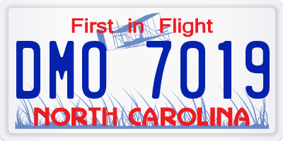 NC license plate DMO7019