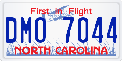 NC license plate DMO7044