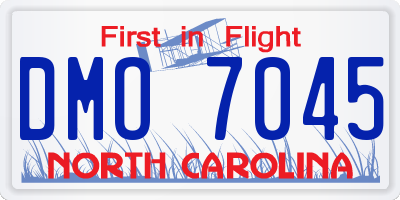 NC license plate DMO7045
