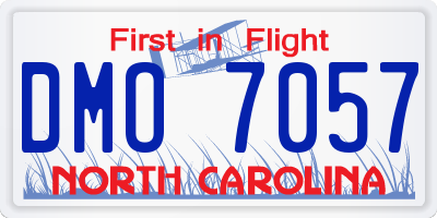 NC license plate DMO7057