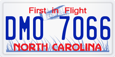 NC license plate DMO7066