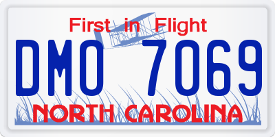 NC license plate DMO7069