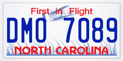 NC license plate DMO7089