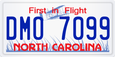 NC license plate DMO7099