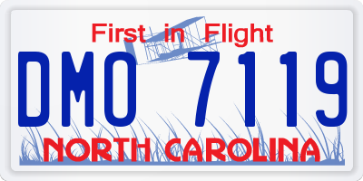 NC license plate DMO7119