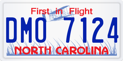 NC license plate DMO7124