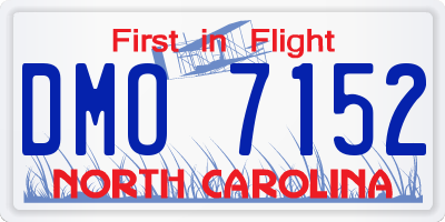 NC license plate DMO7152