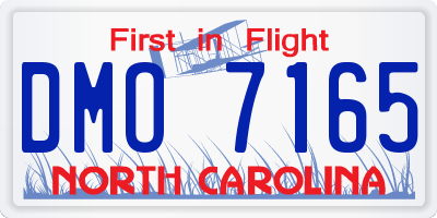 NC license plate DMO7165