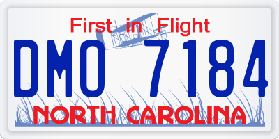 NC license plate DMO7184