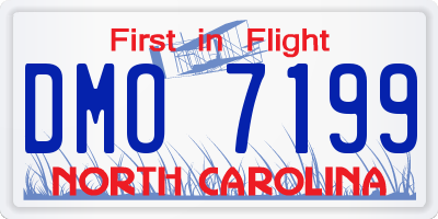 NC license plate DMO7199