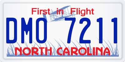 NC license plate DMO7211