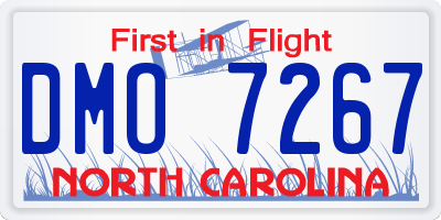 NC license plate DMO7267