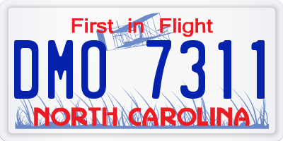 NC license plate DMO7311