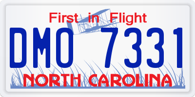 NC license plate DMO7331