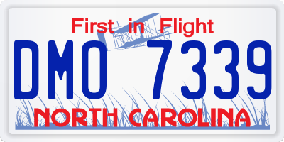 NC license plate DMO7339