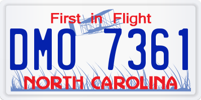 NC license plate DMO7361