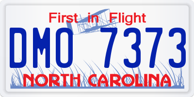 NC license plate DMO7373