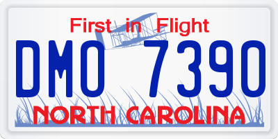 NC license plate DMO7390