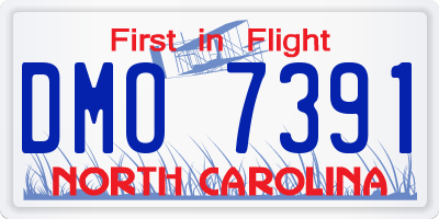 NC license plate DMO7391