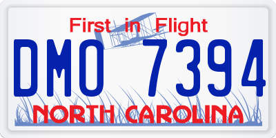 NC license plate DMO7394