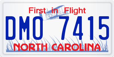 NC license plate DMO7415