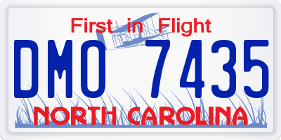 NC license plate DMO7435