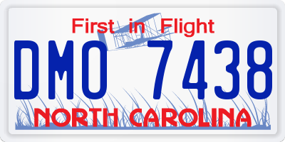 NC license plate DMO7438