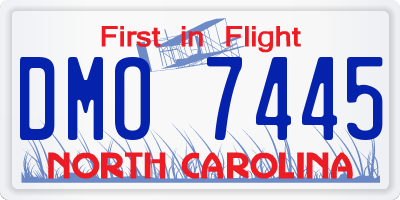 NC license plate DMO7445