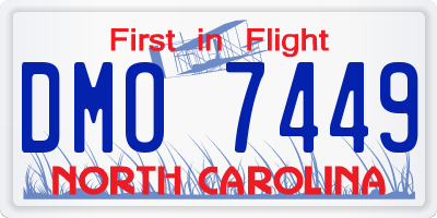NC license plate DMO7449