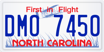 NC license plate DMO7450