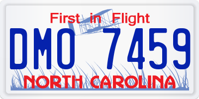 NC license plate DMO7459