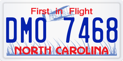NC license plate DMO7468