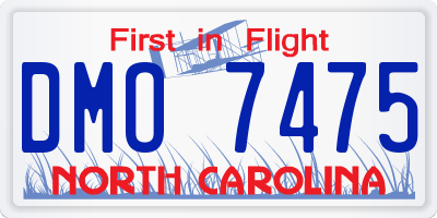 NC license plate DMO7475