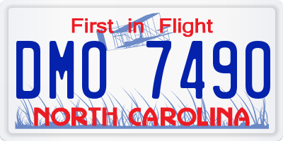 NC license plate DMO7490