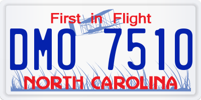 NC license plate DMO7510