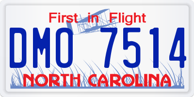NC license plate DMO7514