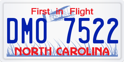 NC license plate DMO7522