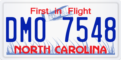 NC license plate DMO7548