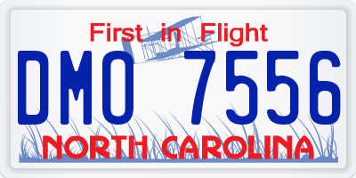 NC license plate DMO7556