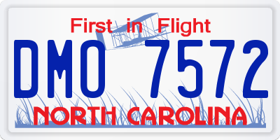 NC license plate DMO7572
