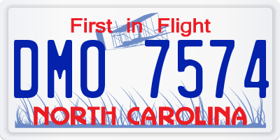 NC license plate DMO7574